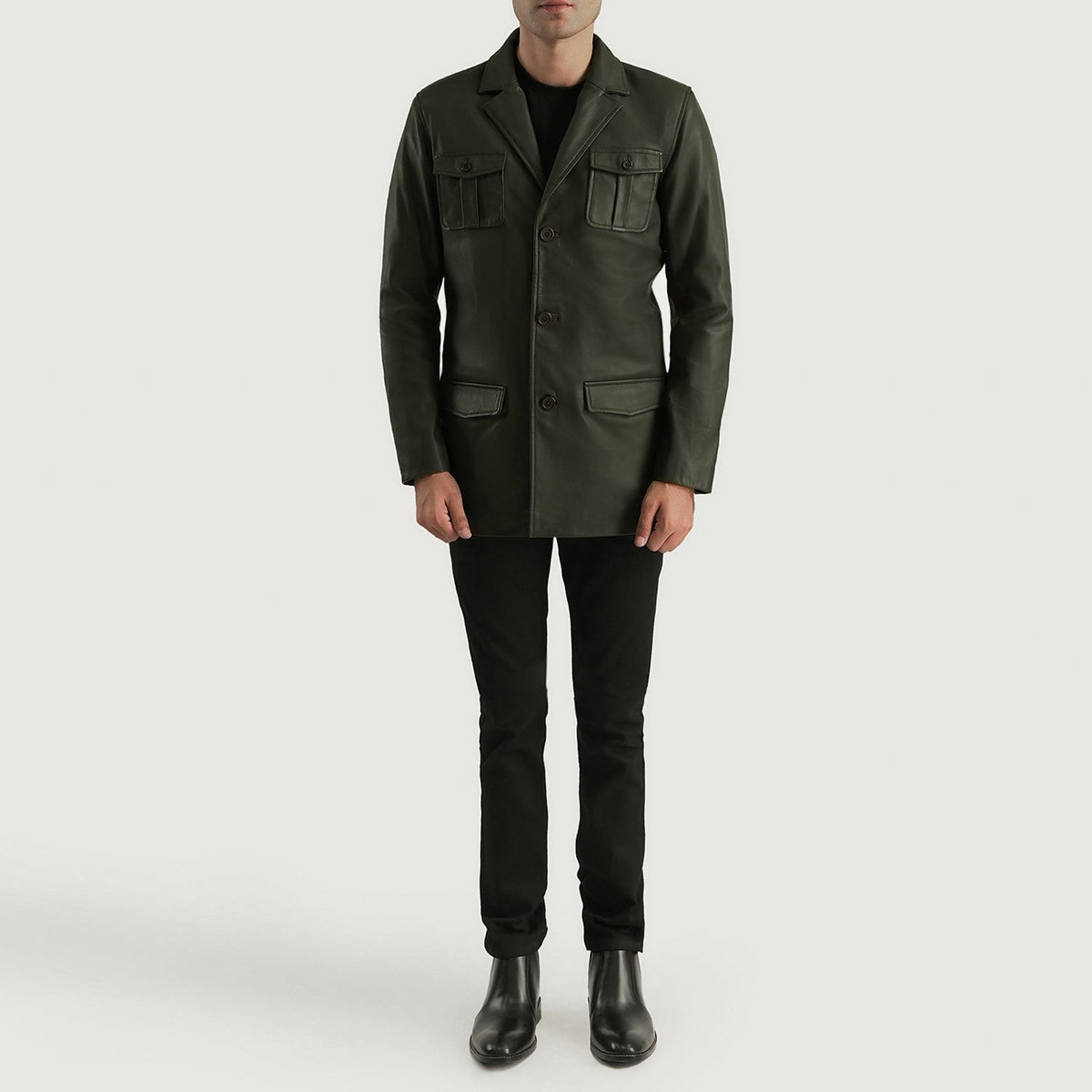 
Ray Cutler Veste en Cuir pour Homme – alternate product view 3