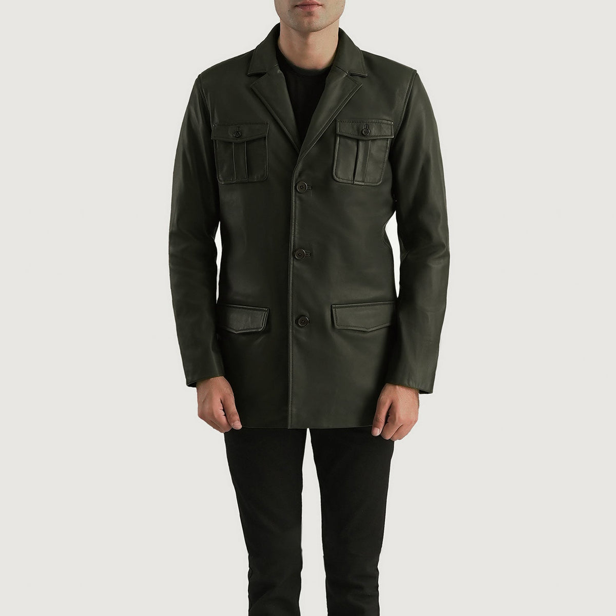 
Ray Cutler Veste en Cuir pour Homme – alternate product view 4
