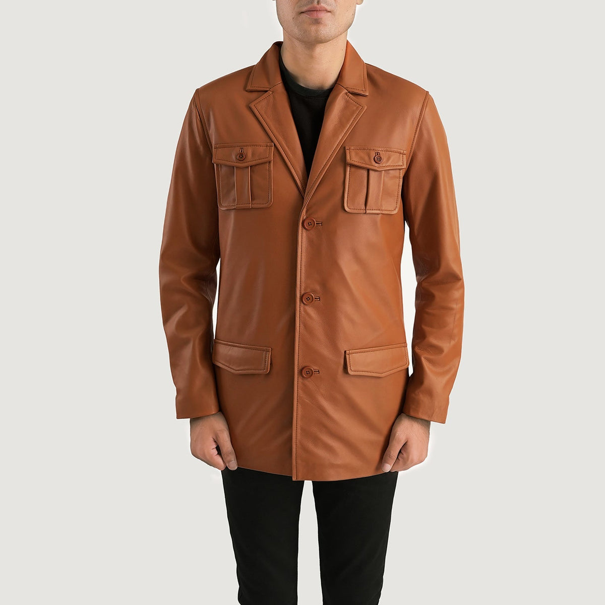 
Ray Cutler Veste en Cuir pour Homme – alternate product view 1