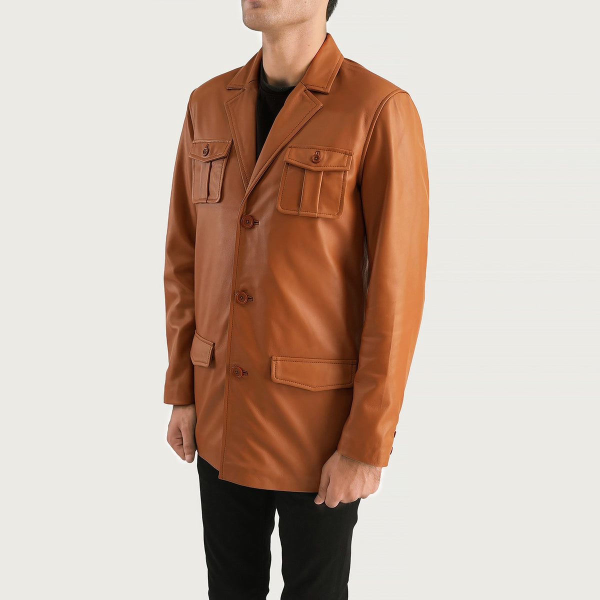 
Ray Cutler Veste en Cuir pour Homme – alternate product view 2