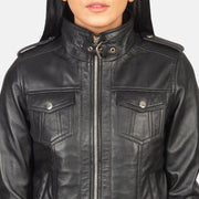 
Roslyn Hooded Blouson Bombardier en Cuir pour Femme – alternate product view 6