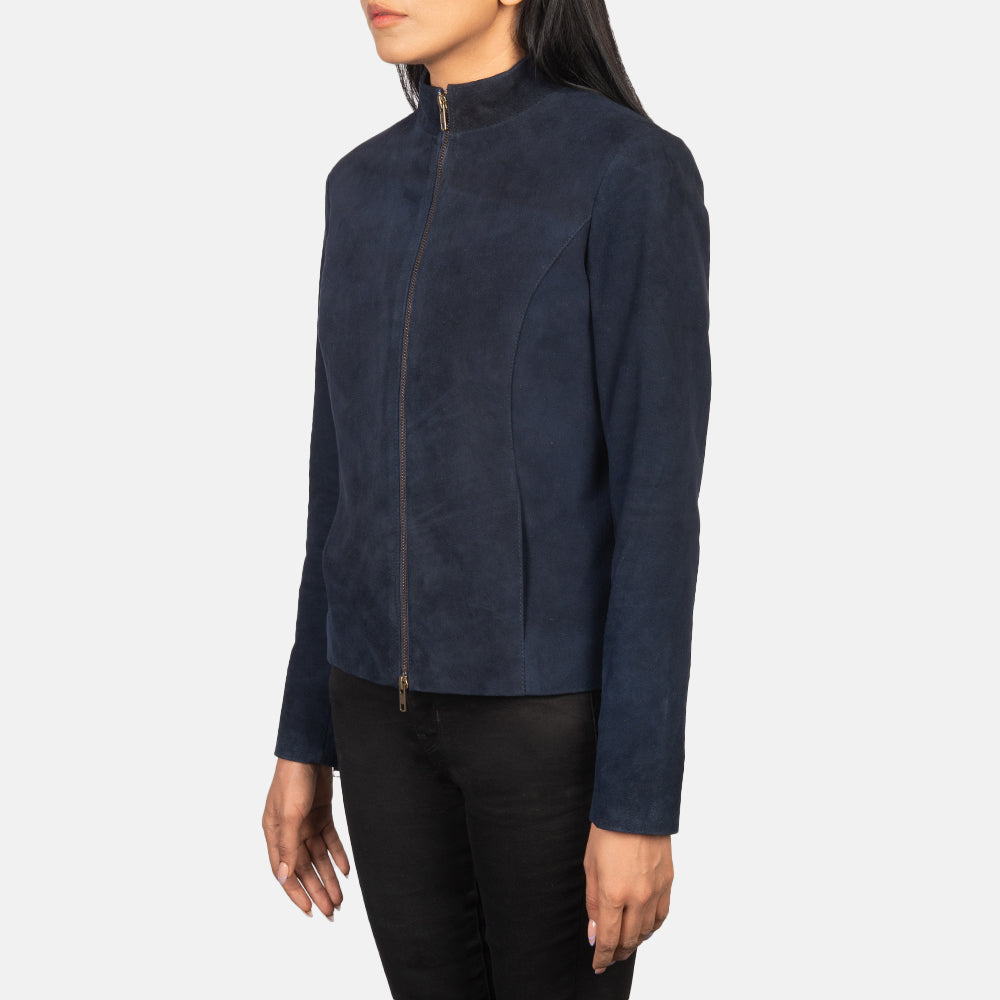 Rumella Veste Motard en Cuir pour Femme – Vue produit alternative 2
