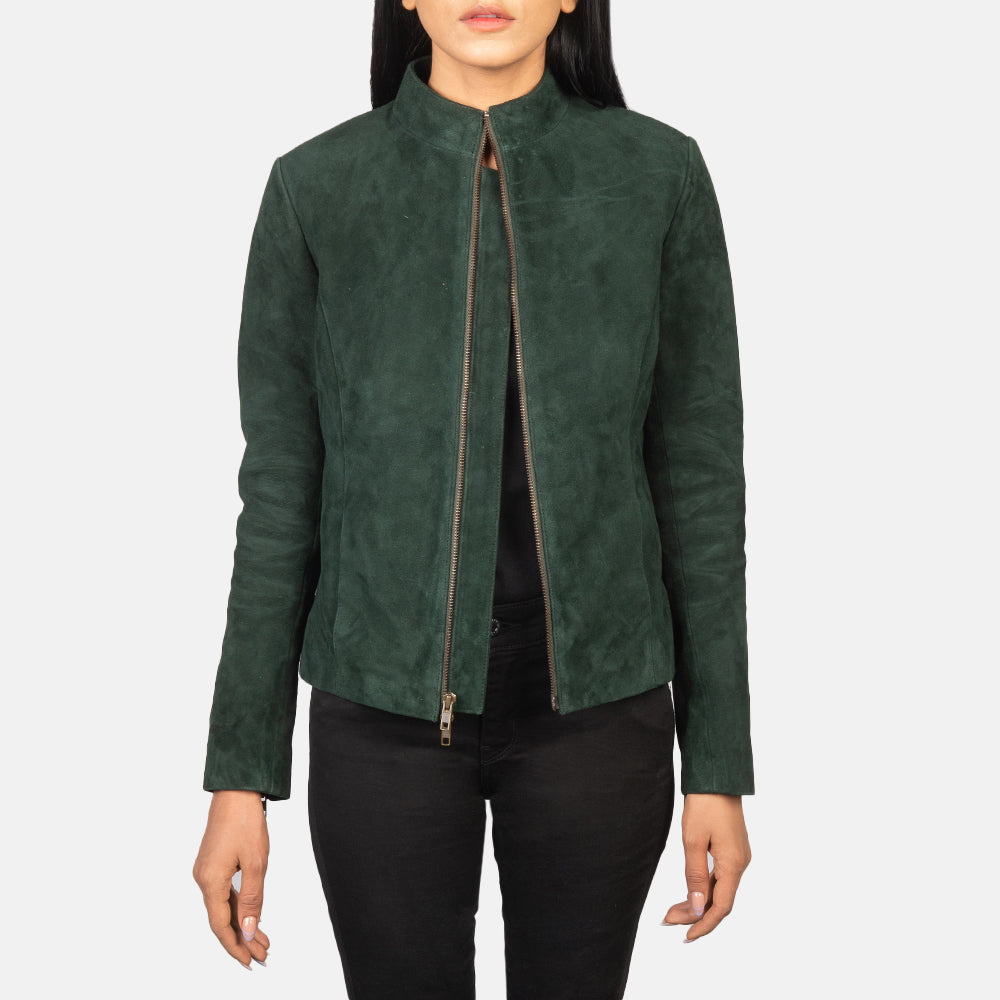 Rumella Veste Motard en Cuir pour Femme – Vue produit alternative 1
