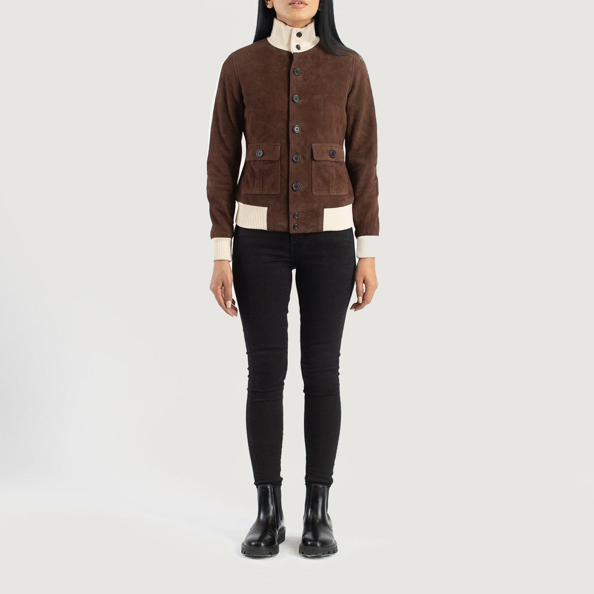 
Sasha A1 Blouson Bombardier en Cuir pour Femme – alternate product view 3