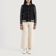 Savant Varsity Veste en Cuir pour Femme – Vue produit alternative 3