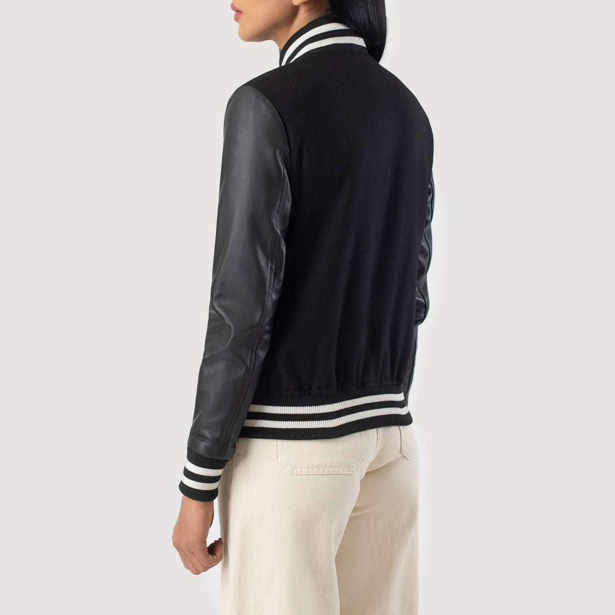 Savant Varsity Veste en Cuir pour Femme – Vue produit alternative 5