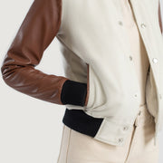 Savant Varsity Veste en Cuir pour Femme – Vue produit alternative 6