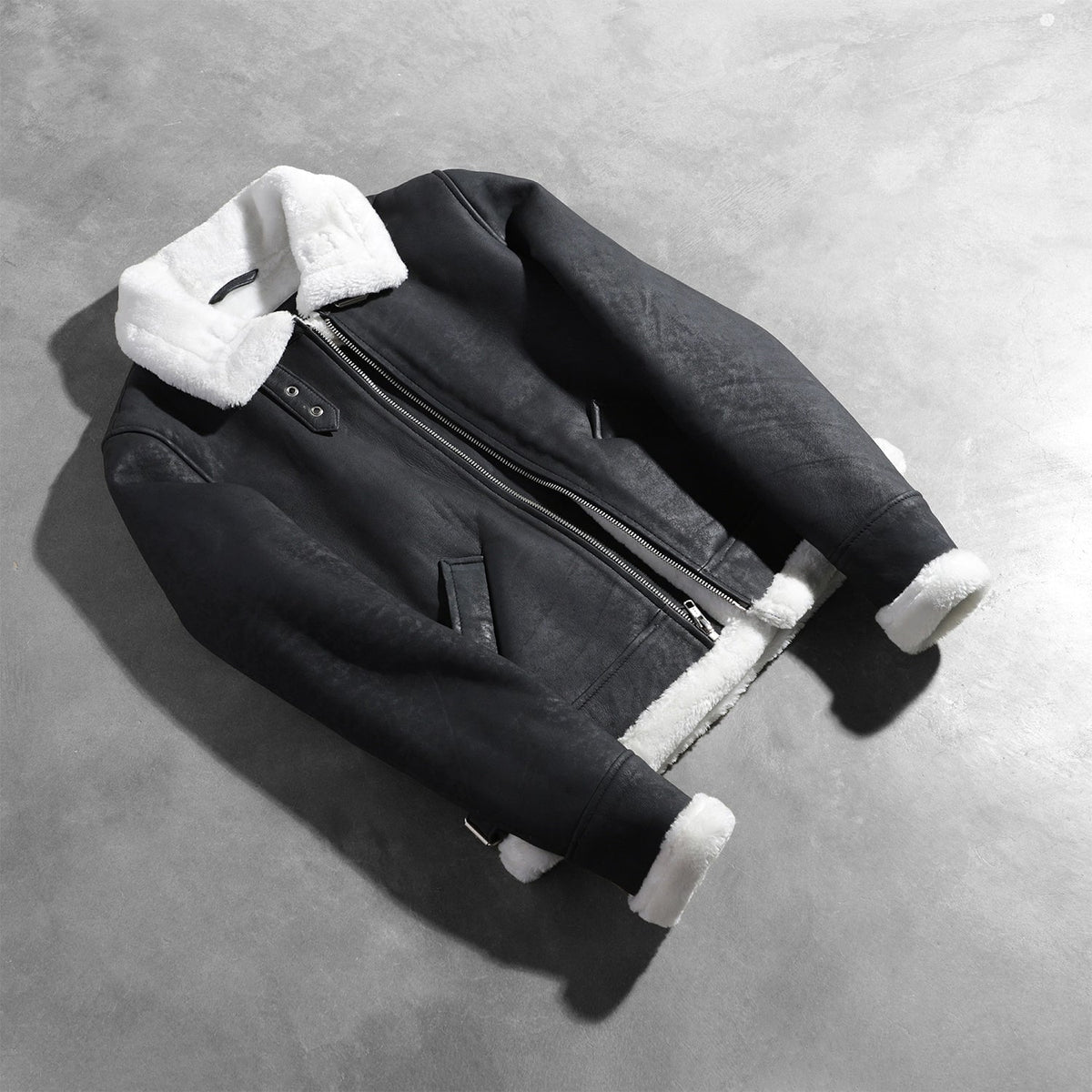 Sherilyn B-3 Noir Blouson Bomber en Cuir pour Femme – Vue produit alternative 7