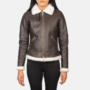 Sherilyn B-3 Noir Blouson Bomber en Cuir pour Femme – Vue produit alternative 4