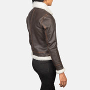 Sherilyn B-3 Noir Blouson Bomber en Cuir pour Femme – Vue produit alternative 5