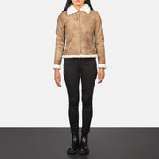 Sherilyn B-3 Noir Blouson Bomber en Cuir pour Femme – Vue produit alternative 3