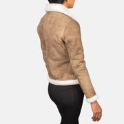 Sherilyn B-3 Noir Blouson Bomber en Cuir pour Femme – Vue produit alternative 5