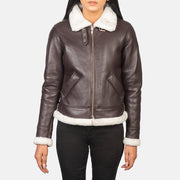 Sherilyn B-3 Noir Blouson Bomber en Cuir pour Femme – Vue produit alternative 4