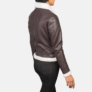 Sherilyn B-3 Noir Blouson Bomber en Cuir pour Femme – Vue produit alternative 5