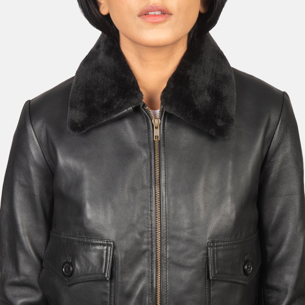 Stella G-1 Blouson Bomber en Cuir pour Femme – Vue produit alternative 6