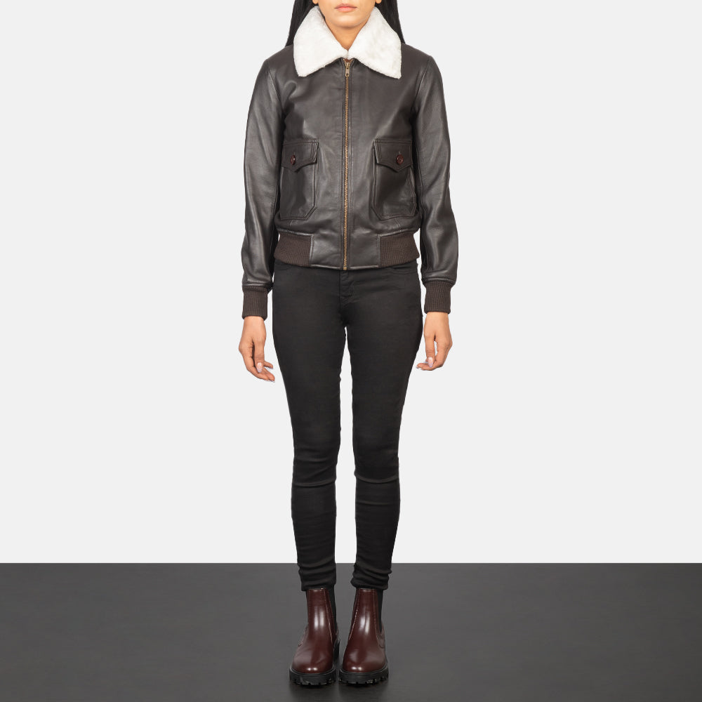 Stella G-1 Blouson Bomber en Cuir pour Femme – Vue produit alternative 3