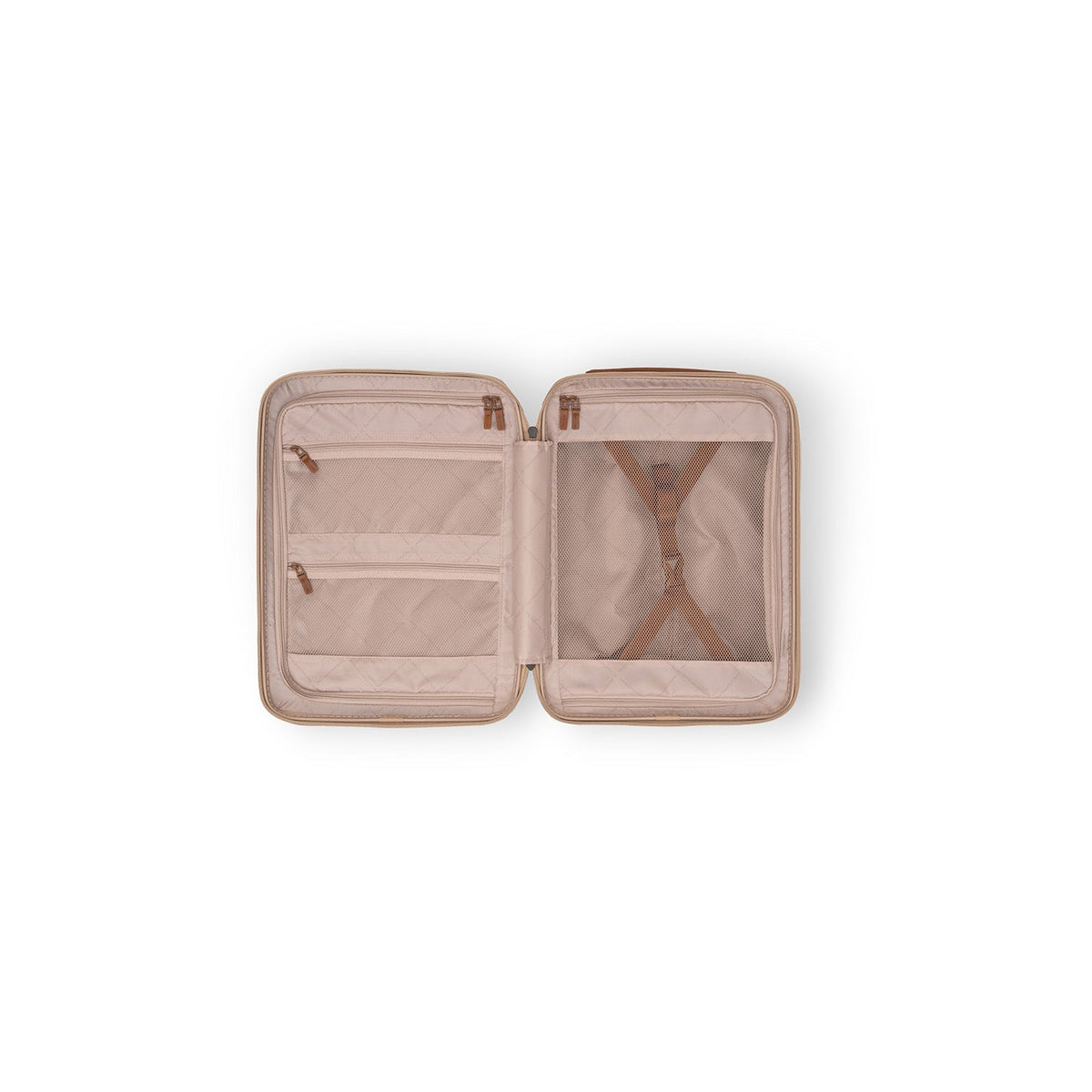 Vue détaillée of Classic Collar &amp; Heavy-Duty Zipper Hardware on Hand Luggage Suitcase Front Pocket Zuna