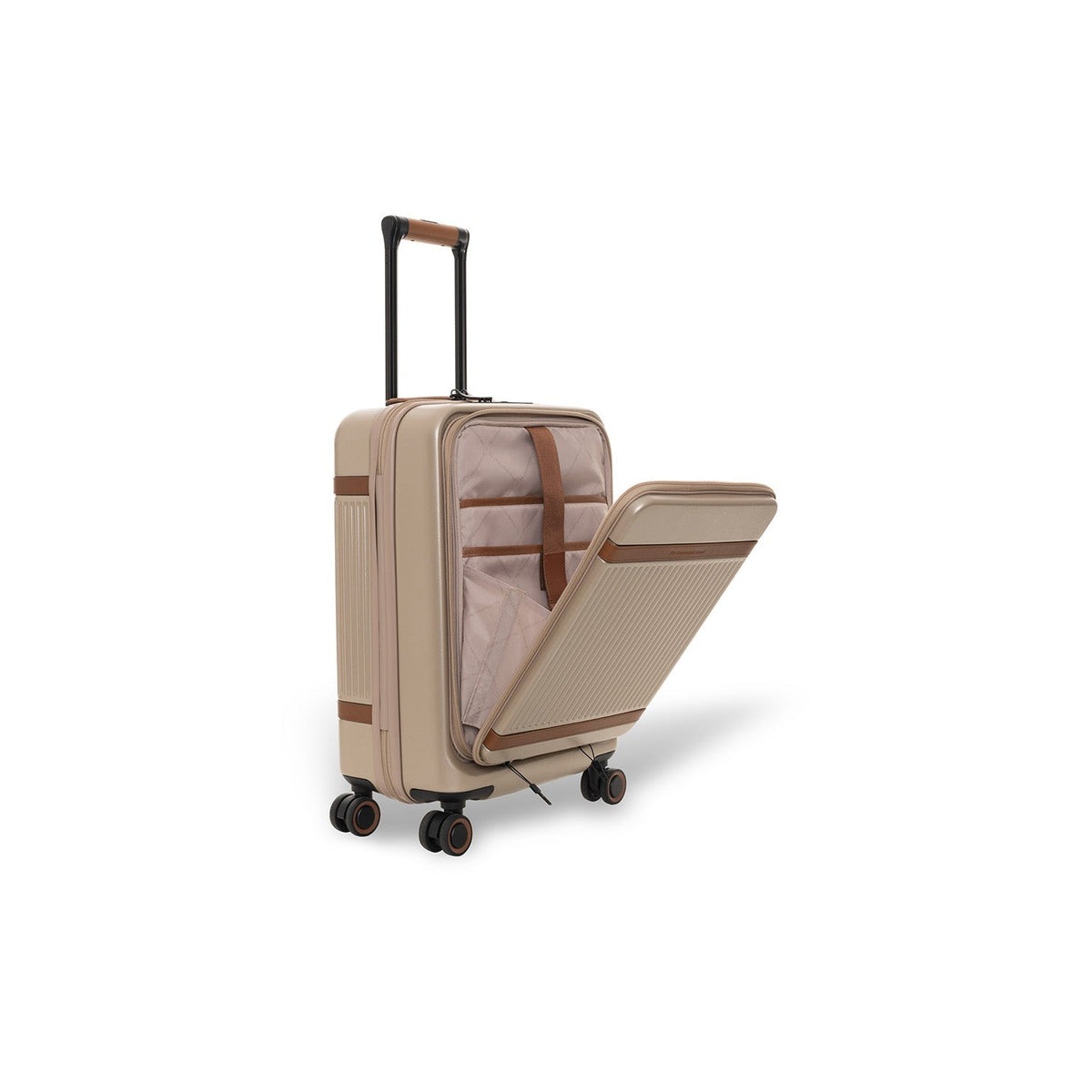 Hand Luggage Suitcase Front Pocket Zuna - Vue de profil avec coupe de manche ergonomique