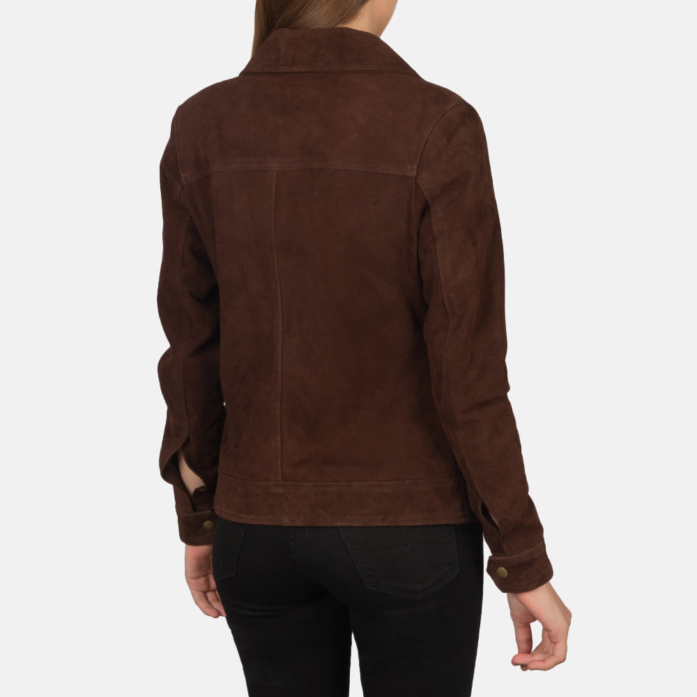 
Suzy Trucker Marron Veste en Cuir pour Femme – alternate product view 5
