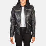 Tomachi Rouge Veste en Cuir pour Femme – Vue produit alternative 1