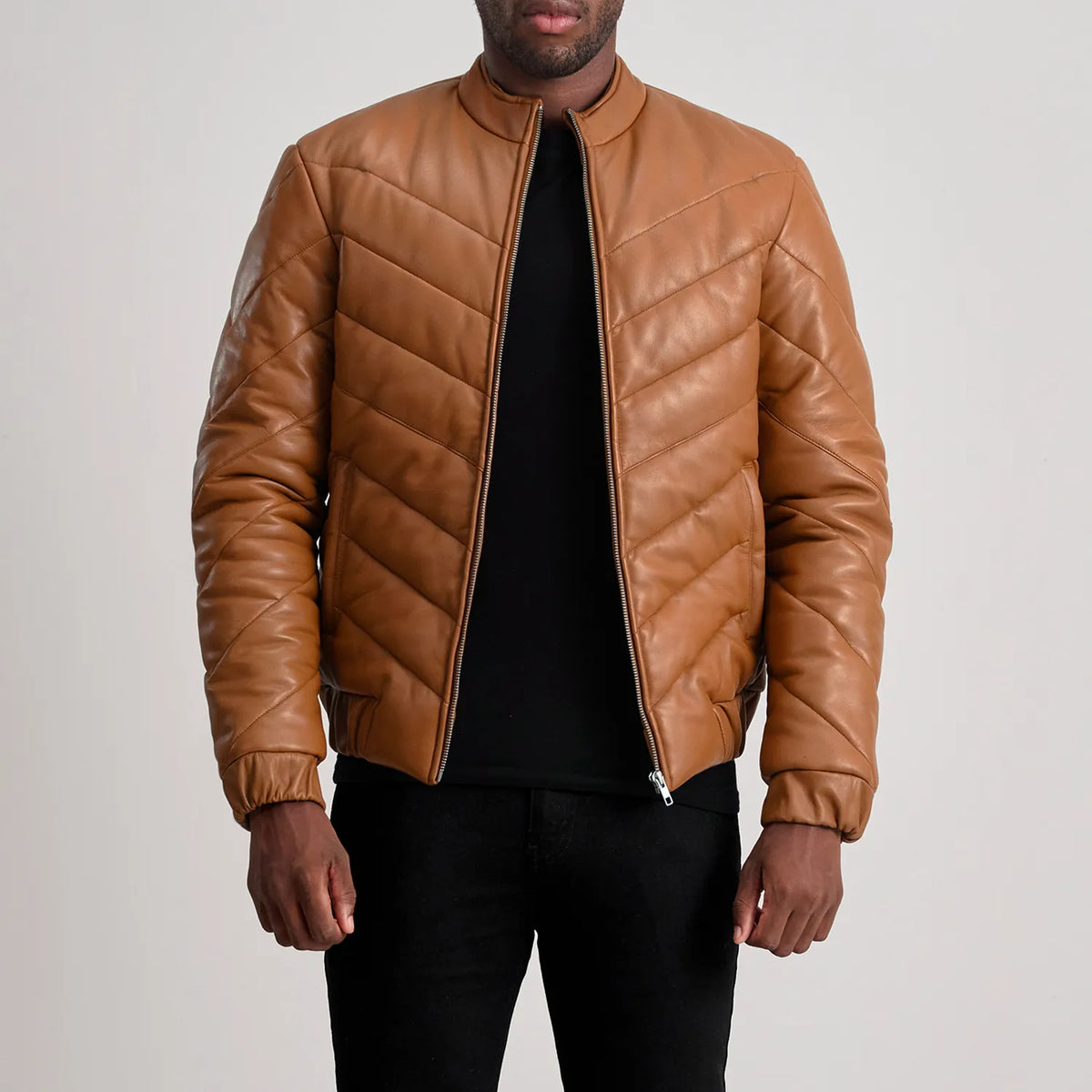 Travis Veste en Cuir pour Homme – Vue produit alternative 1