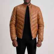 Travis Veste en Cuir pour Homme – Vue produit alternative 1