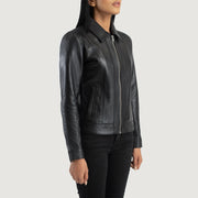 Vixen Classic Collar Veste en Cuir pour Femme – Vue produit alternative 2