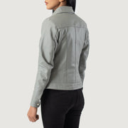 Vixen Classic Collar Veste en Cuir pour Femme – Vue produit alternative 5