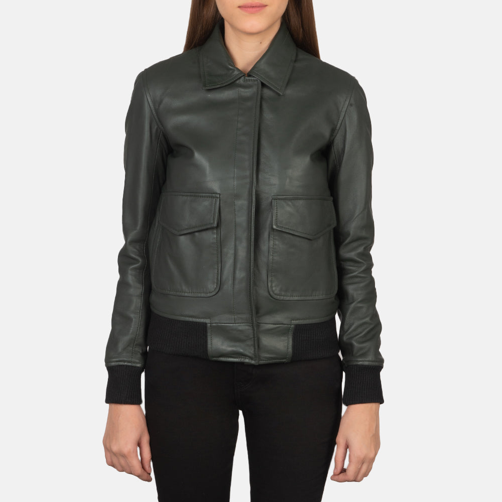 Westa A-2 Blouson Bomber en Cuir pour Femme – Vue produit alternative 4