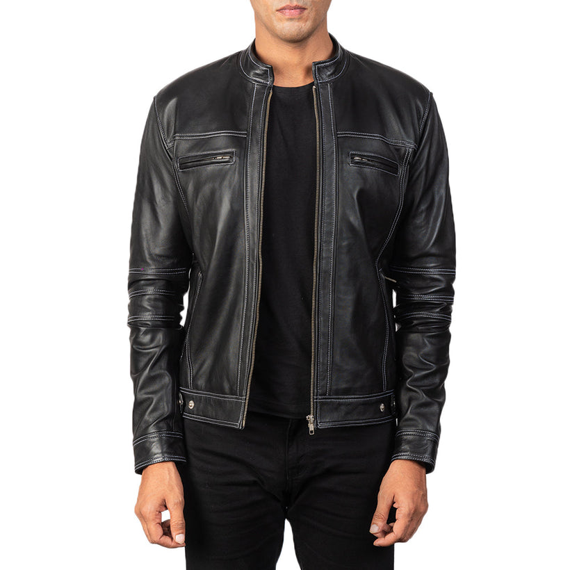 Youngster Veste Motard en Cuir pour Homme