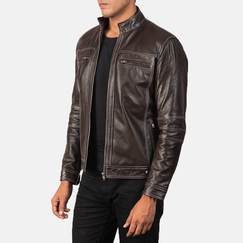 Youngster Veste Motard en Cuir pour Homme – Vue produit alternative 2