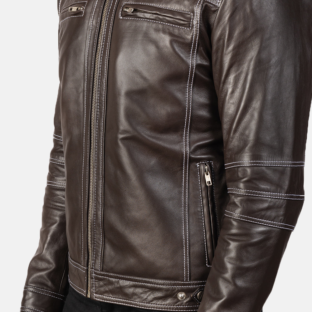 Youngster Veste Motard en Cuir pour Homme – Vue produit alternative 6