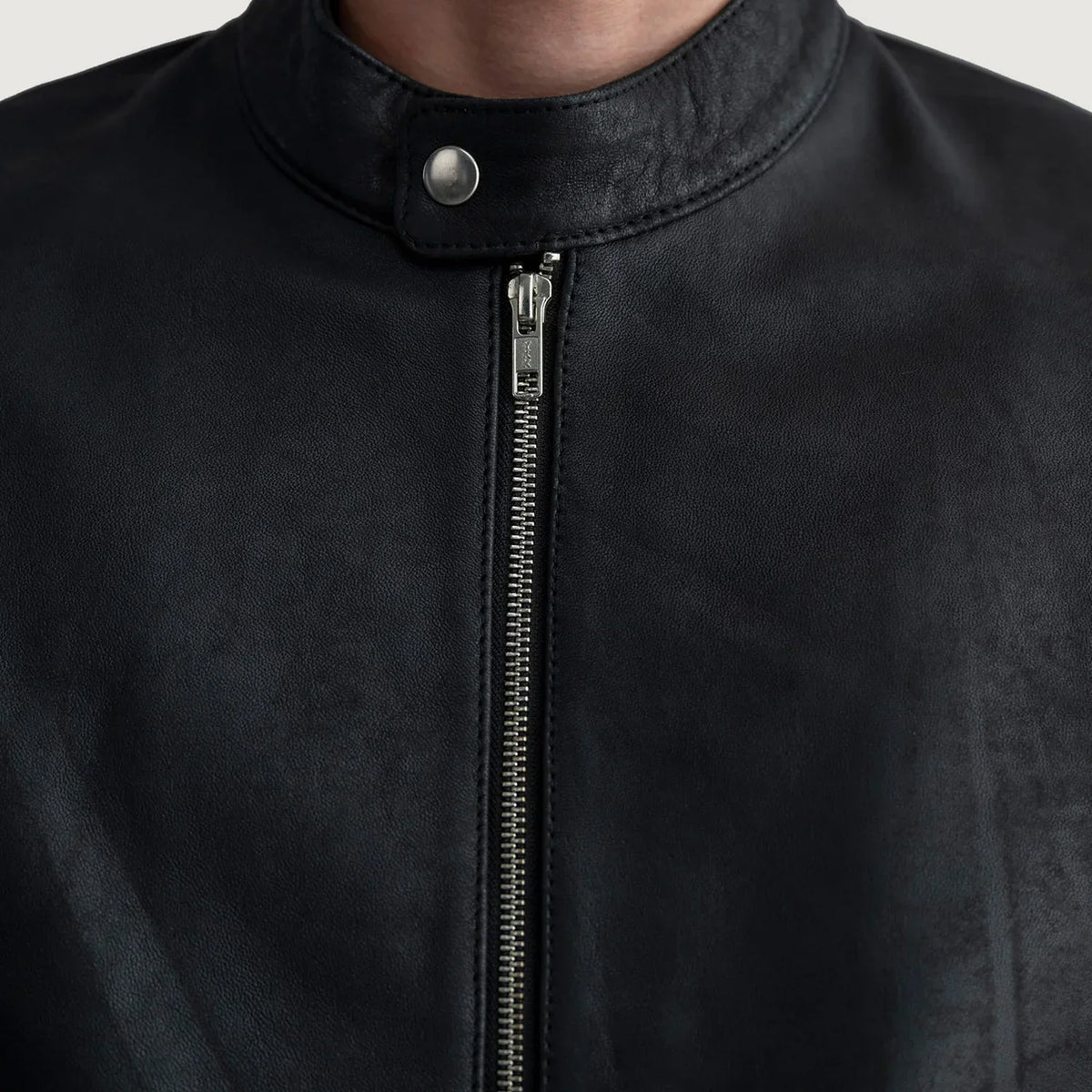 Authentic Sheepskin Leather with Aniline Finish Grain Texture &amp; Heavy-Duty Seam Stitching Detail