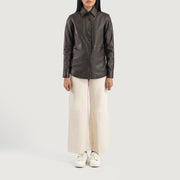 Zenith Shirt Veste en Cuir pour Femme – Vue produit alternative 3