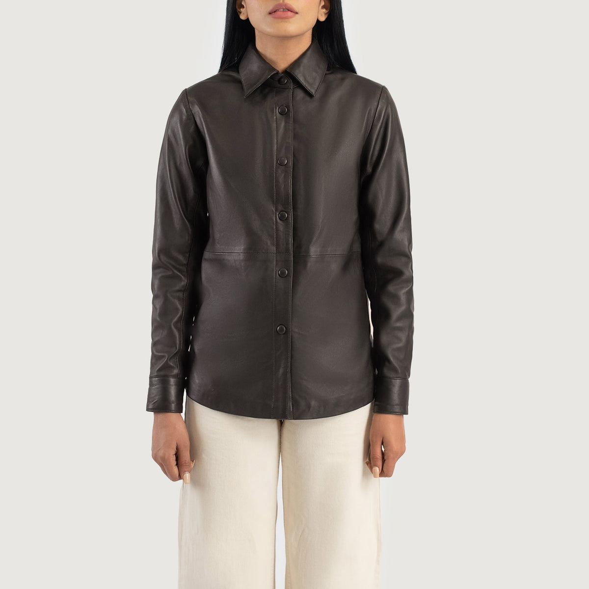Zenith Shirt Veste en Cuir pour Femme – Vue produit alternative 4