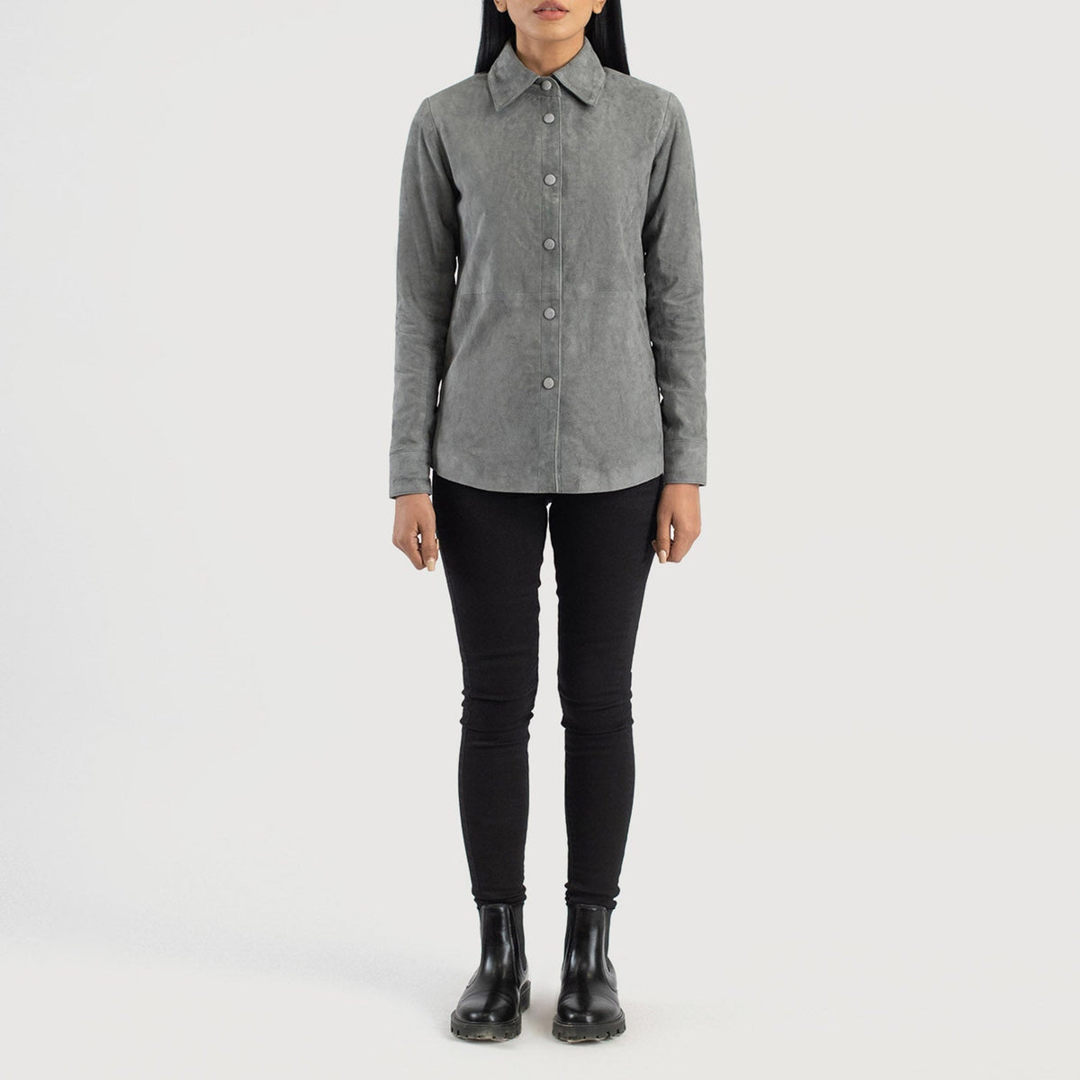 Zenith Shirt Veste en Cuir pour Femme – Vue produit alternative 3