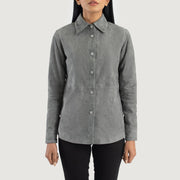 Zenith Shirt Veste en Cuir pour Femme – Vue produit alternative 4