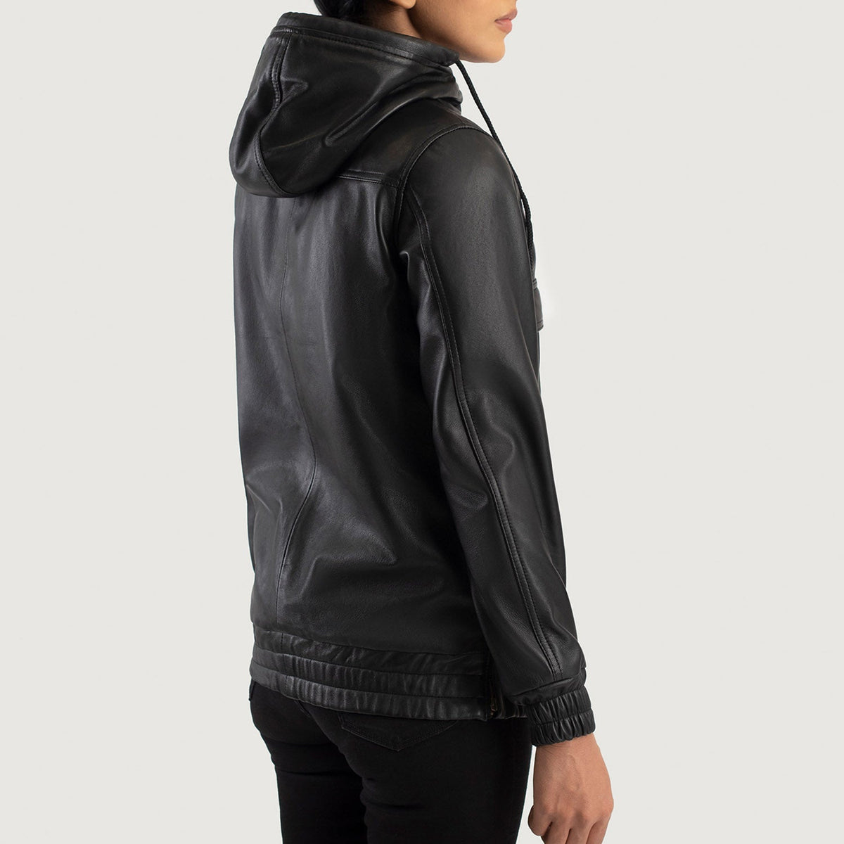 Zest Hooded Pullover Veste en Cuir pour Femme – Vue produit alternative 5