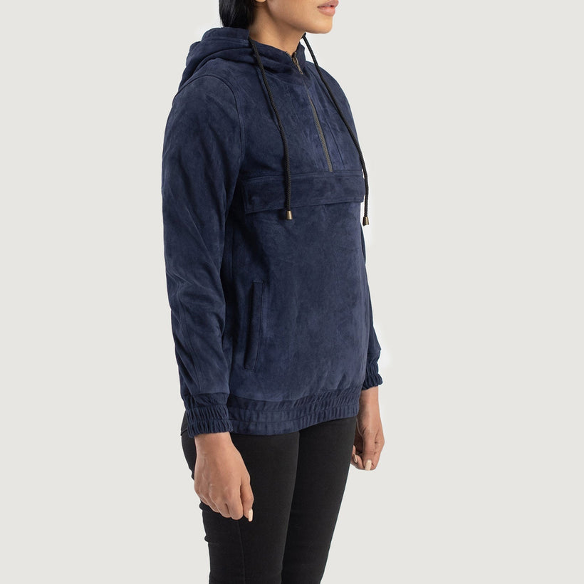 Zest Hooded Pullover Veste en Cuir pour Femme